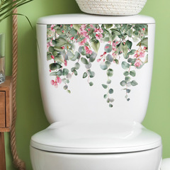 外貿熱帶綠植花朵葉子馬桶貼浴室衛生間家居裝飾牆貼畫貼紙批發