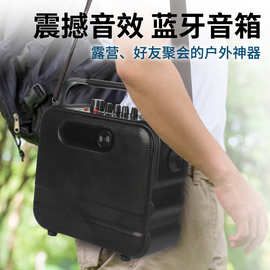 户外露营便携蓝牙音箱 无线麦克风K歌家用音箱大音量广场舞音响