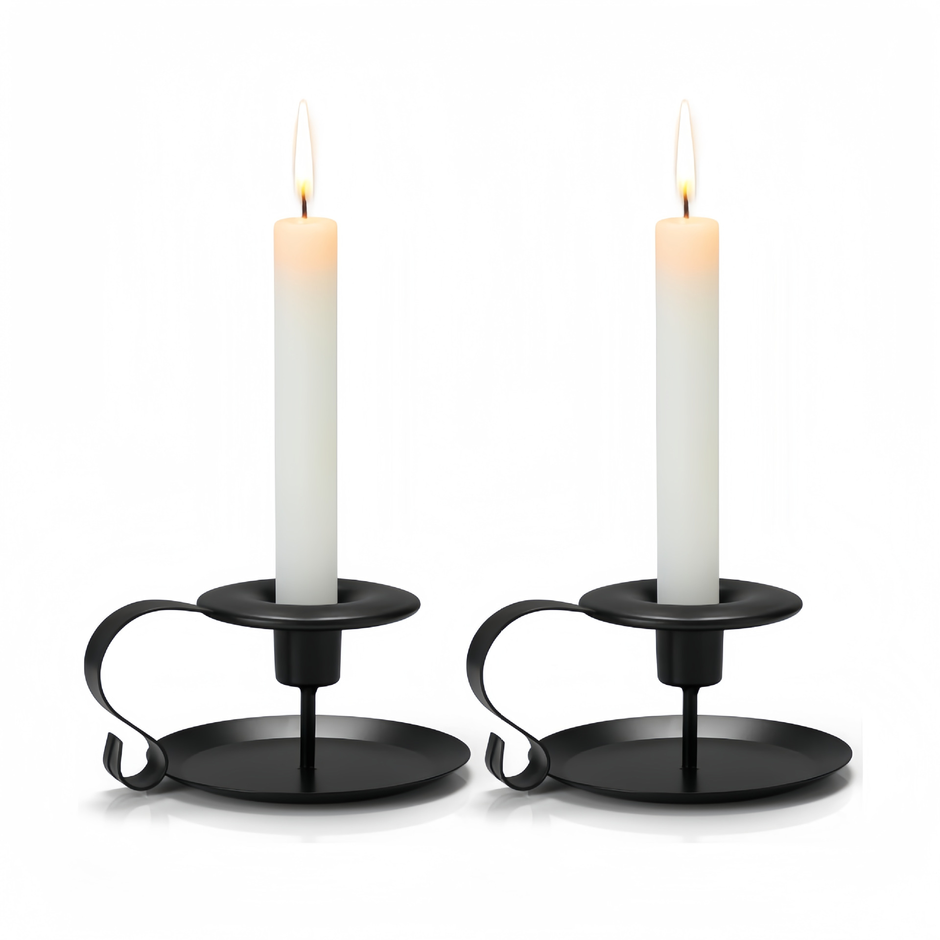 Candelabro de Hierro Forjado Negro Vintage, Estilo Americano, Decoración Metálica para Mesa de Comedor, Adorno para el Hogar, Portavelas Artesanal para Mesa