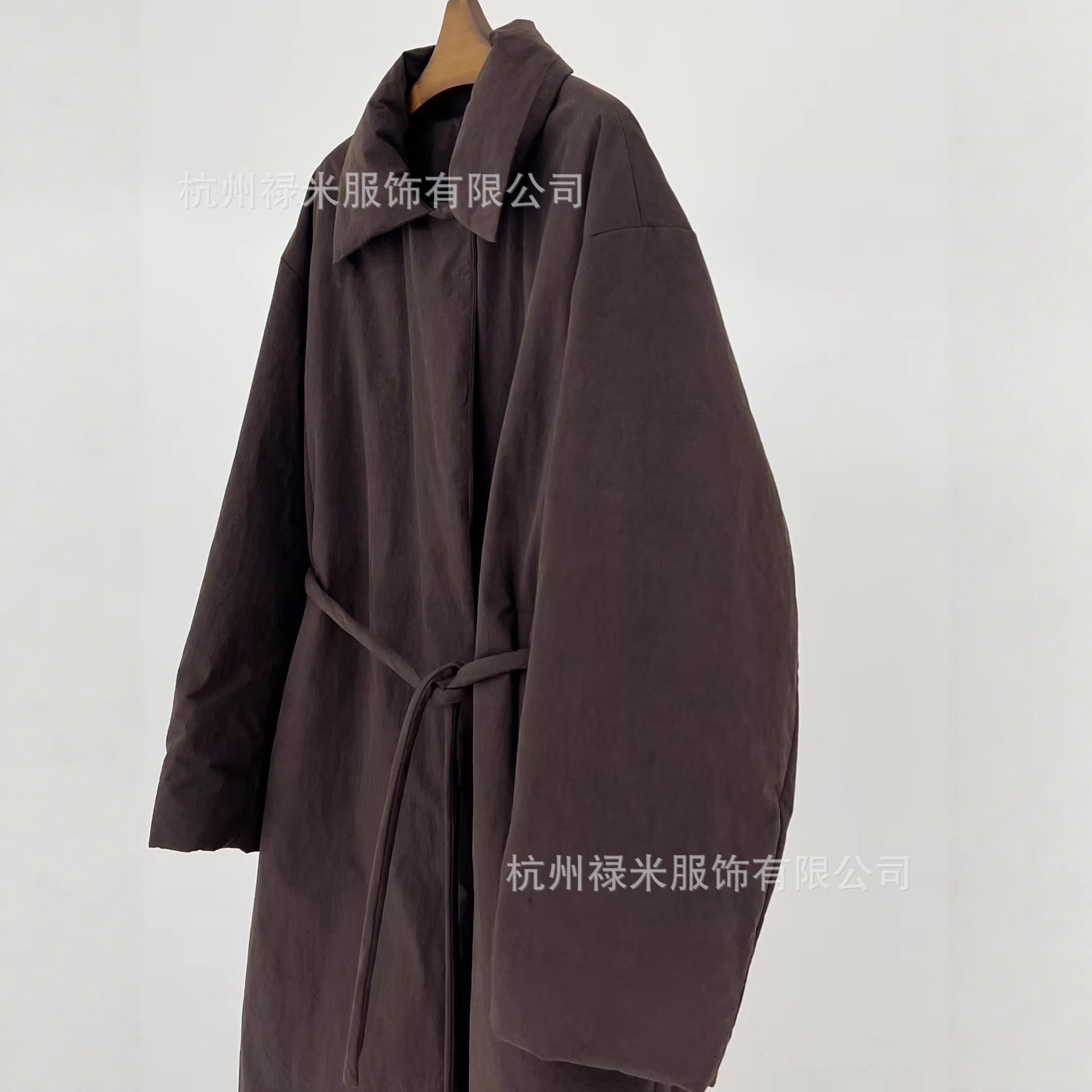 衣录仅*口盐缩工艺松花江咖啡90鹅绒羽绒服长款女一件代发