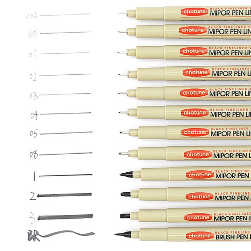 Autumn needle pen waterproof hook pen comic pen hook line drawing painting pen design stationery set