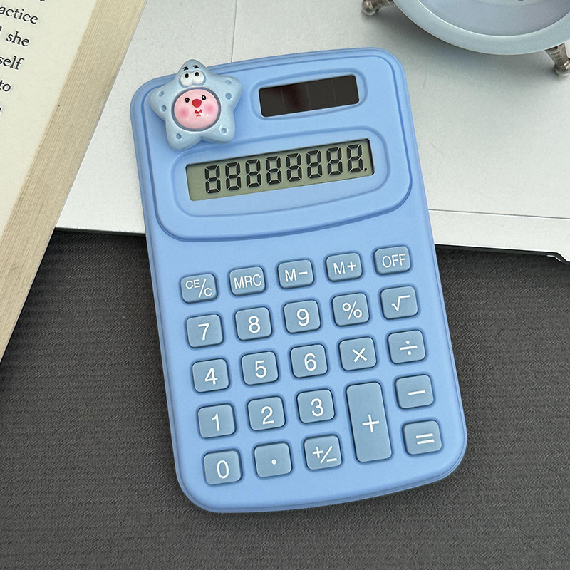 Calculadora de dibujos animados lindo creativo estudiante cultura de oficina producto de alto valor mini computadora portátil al por mayor