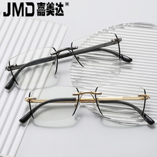 复古商务高档无框老花镜潮男款防蓝光护目中老年高清老人老光眼镜