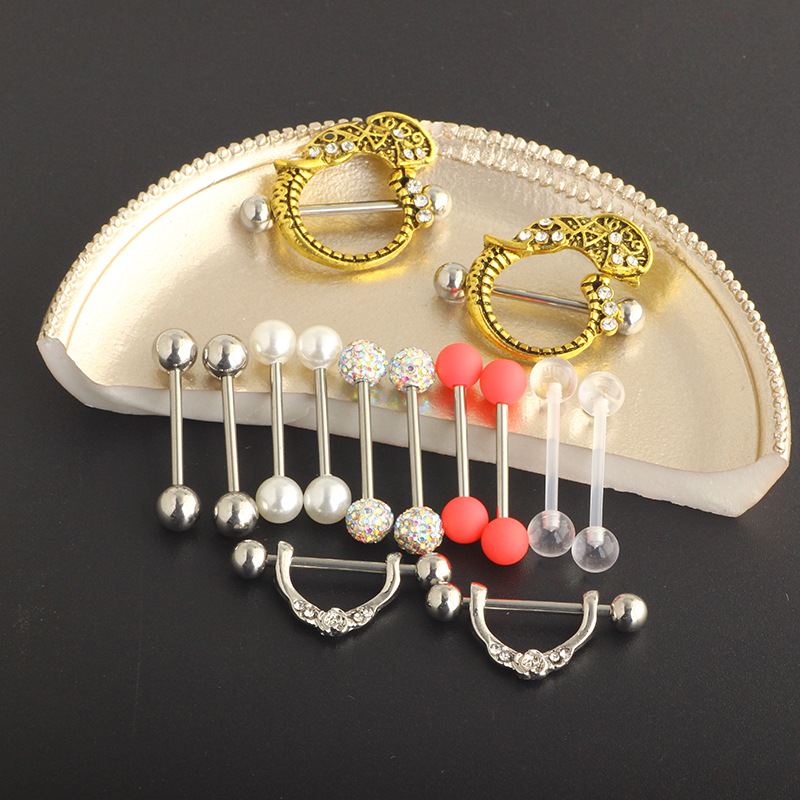 Labret piercing jewelry detail image