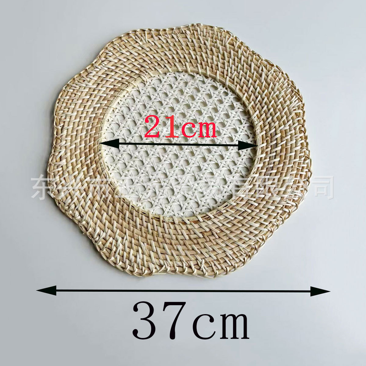 Placa hueca - encaje de vid blanca pieza única 33 cm
