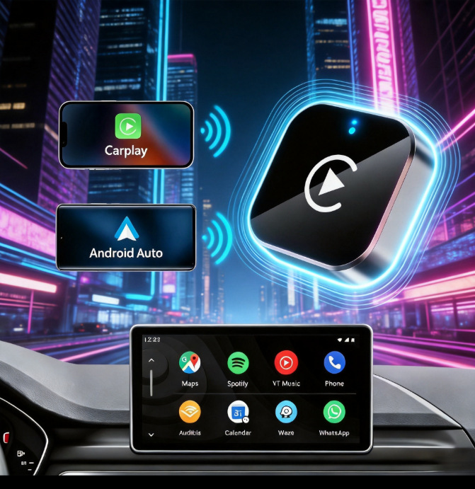 Lossless Installation of the In-Car Wireless Carplay Module, Upgrading the Original Wired System to Android Auto Car-Machine Connectivity