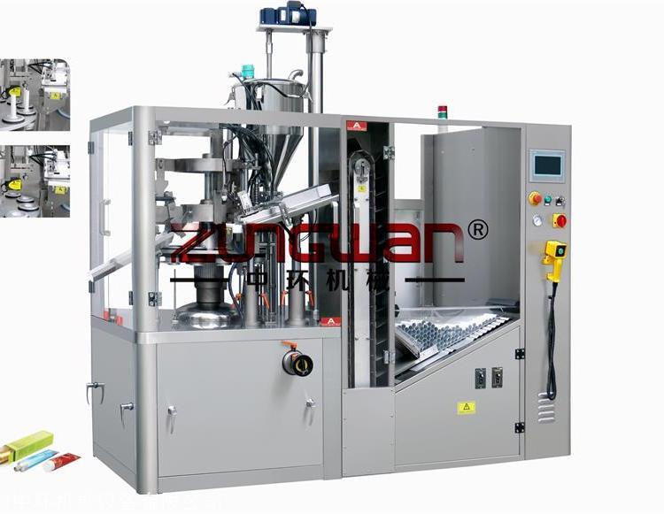 全自动软膏鞋油塑料管灌装封尾机 水彩颜料铝管灌装封尾机厂家头