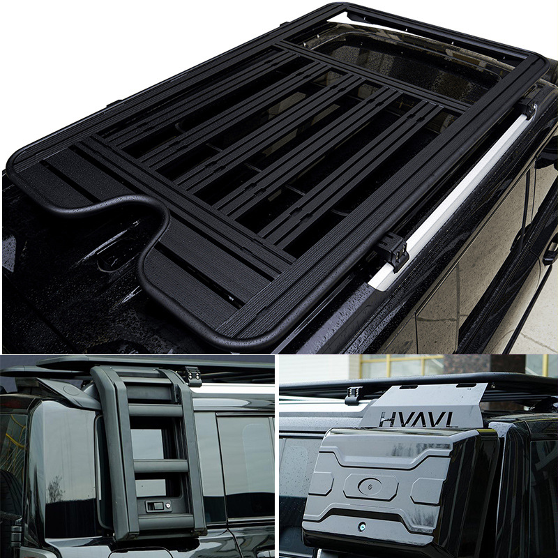 Rack Side Ladder – Haval Roof rack - standard-sunroof-platform-upgraded-4th-gen-side-ladder-hydraulic-strut-backpack-with-spoiler