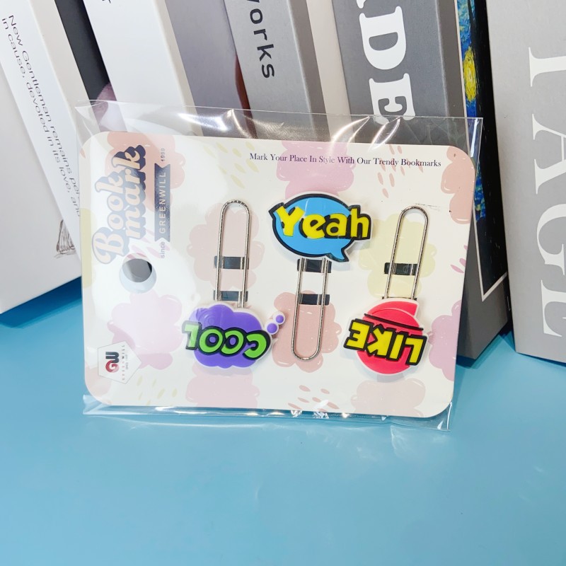 Caricaturas lindas palabras marcadores clip