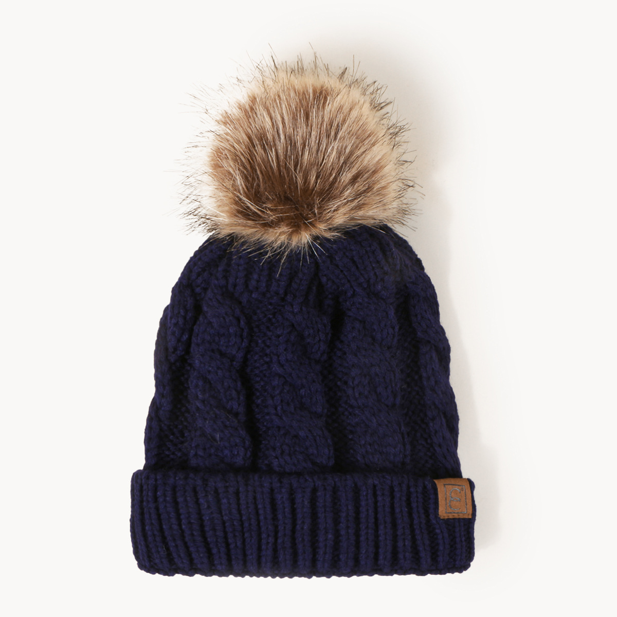 168g Weight Wool Cap Hats Type Outdoor Occasion Acrylic Material Solid Color Pattern Autumn&Winter Season Unisex Gender Korean Style Style Khaki, Grey, White, Red, Blue, Black Color Eaveless Rim Korean Style Warm Leather Label Fur Ball Knitted Hat Wholesale Nihaojewelry 13