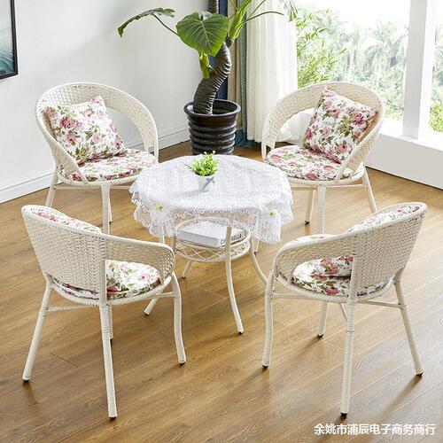 G3YN Courtyard Sofa Set with Chairs, Balcony Wicker Chairs, Three-Piece Outdoor Tea Table, Simple Back Chair, Leisure Outdoor Furniture