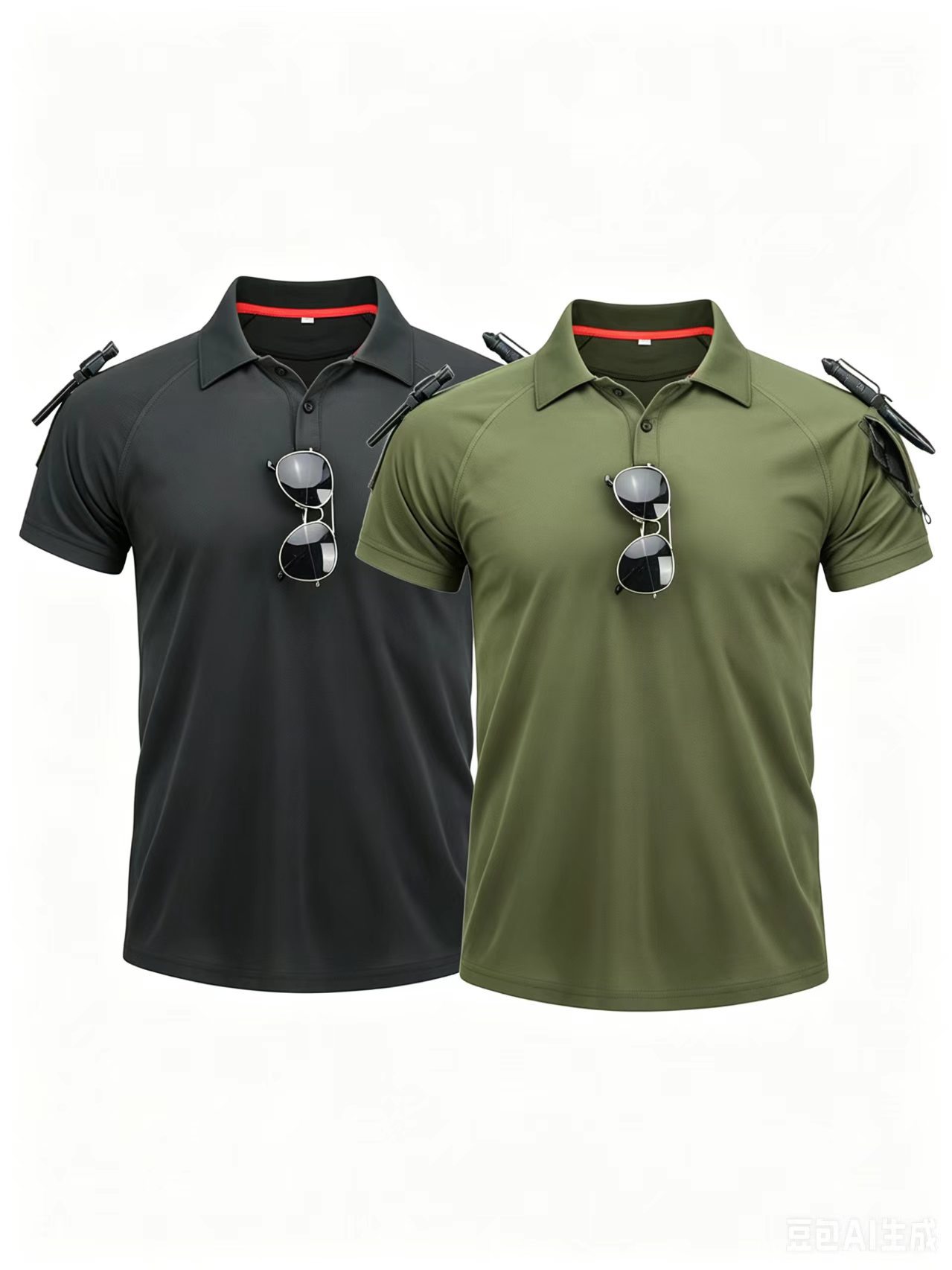 tactics quick dry summer travel sports T-shirt with a round collar…