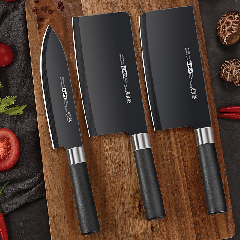 Cuchillo de acero inoxidable conjunto de seis piezas set de cocina negro regalo cuchillo de cocina combinación de cuchillo de cocina cuchillo de cocina