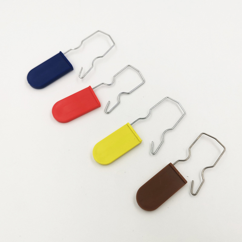 现货当日发鞋服、航空旅行包一次性锁扣带铅封印LOGO施封挂锁