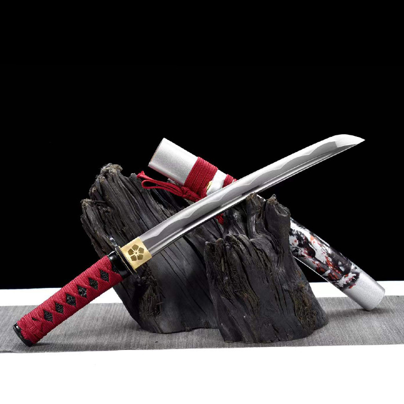 Short Knife, Tanto, Self-Defense Weapon, Japanese Sword, Wushu Sword, Longquan Sword, Katana, Samurai Blade, Unsharpened
