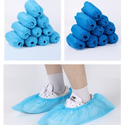 SP/ Shichiku Shanghai protect factory supply disposable PVC blue Shoe cover Food manufacturer workshop household
