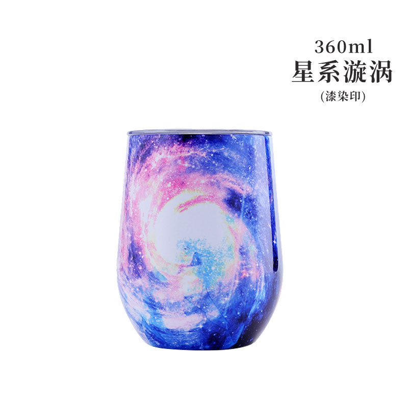 FUENTE fabricante cáscara de huevo Taza de pintura de impresión versión completa doble 304 taza de cerveza de acero inoxidable en forma de U vino aislado copa de vino