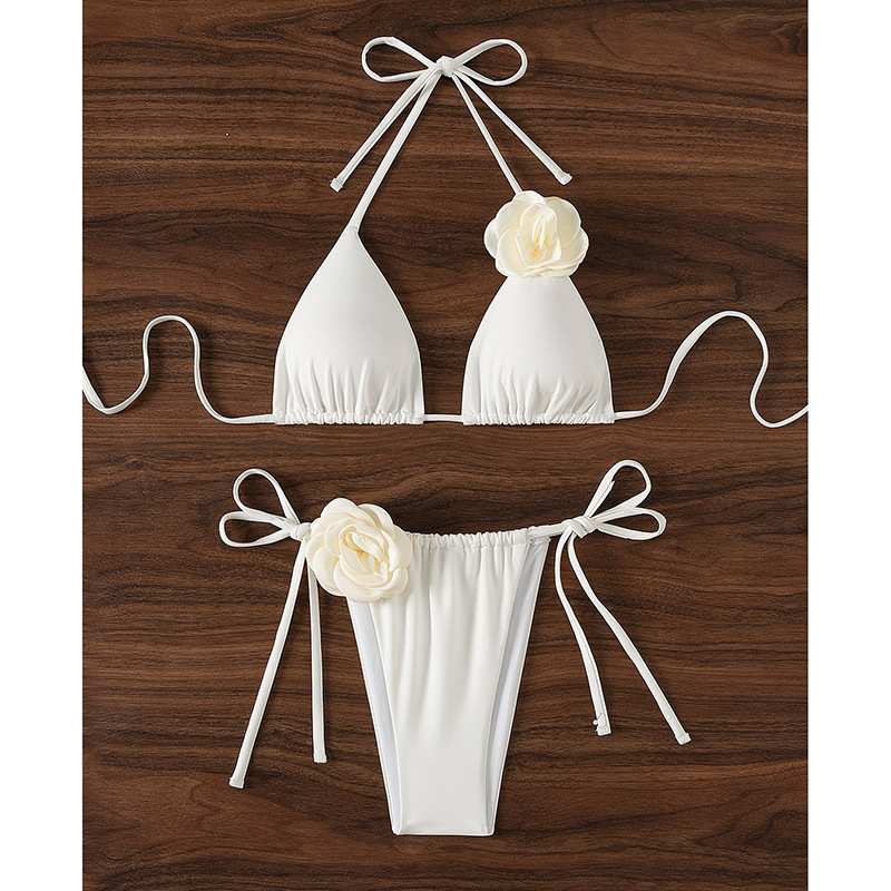 GraceChic GraceChic Foreign Trade New 3D Flower Bikini For Women European And American High-End Sexy Three-Point Swimsuit Set_voghion.com