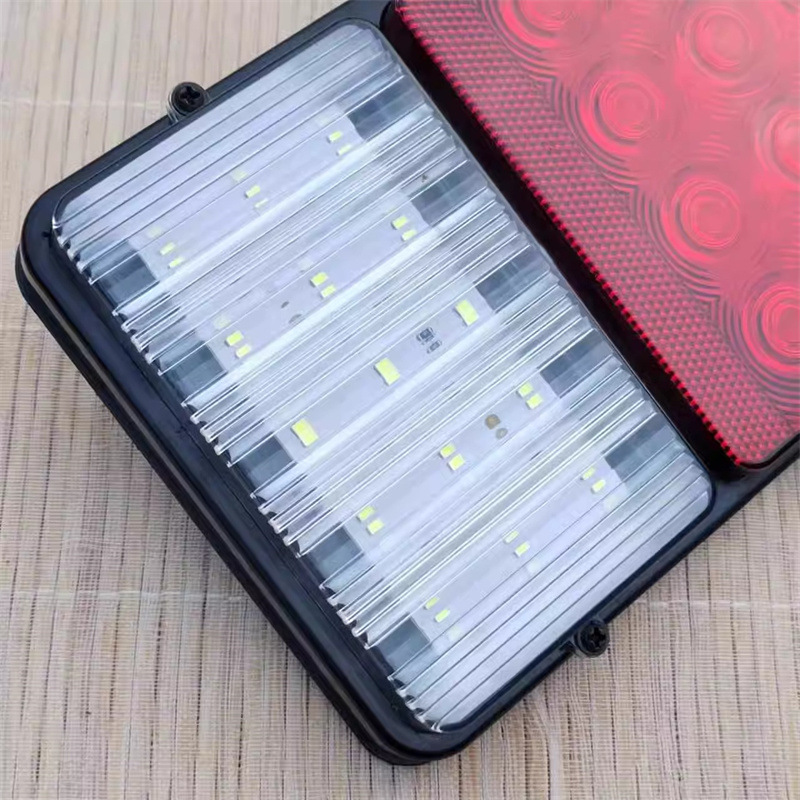 Flat mirror 140-2 electronic LED rear tail light super bright 12v24v semi-trailer truck agricultural vehicle brake tail light reversing light