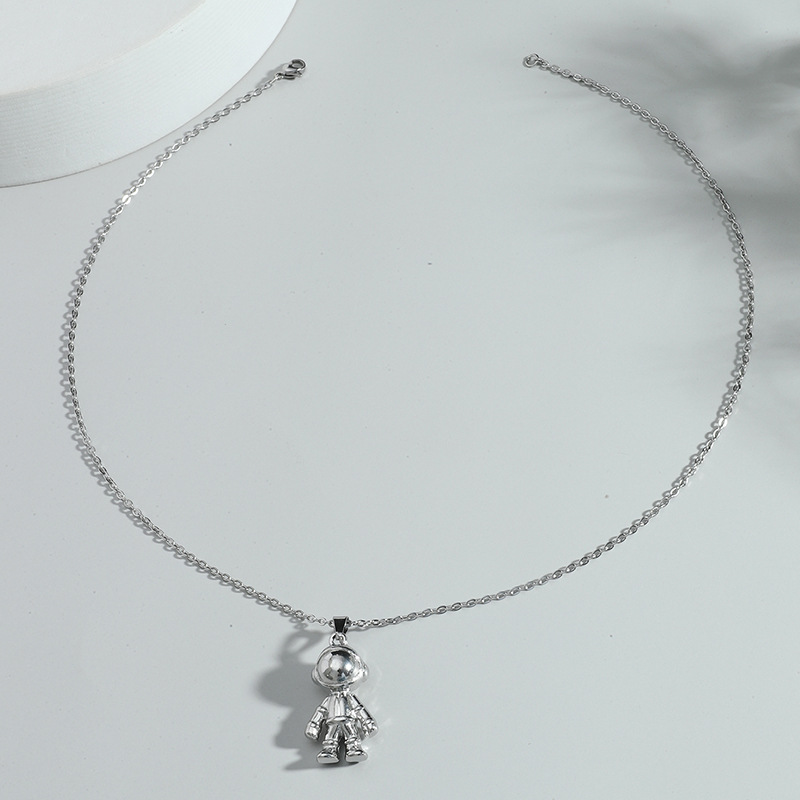 Astronaut Necklace Hip Hop Trend Astronaut Pendant Fashion Personality Clothing Jewelry Accessories