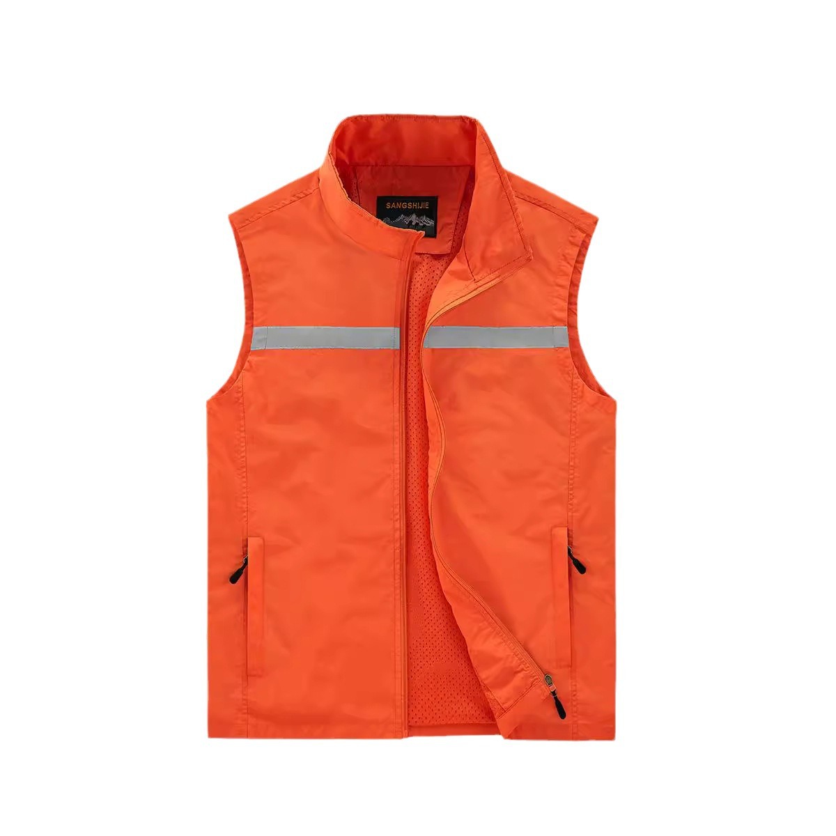 Nuevo chaleco de pesca de hombre al aire libre chaleco de montaña de mediana edad con código de café chaleco de montaña de hombre chaqueta de color sólido