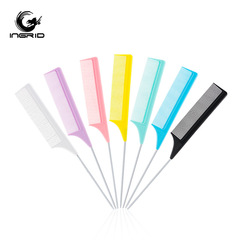 New Product Steel Needle Long Tail Comb Salon-Specific Hair Texturizing Tip Highlighting Comb Hair Styling Sectioning Beauty Comb Mouse Tail Comb