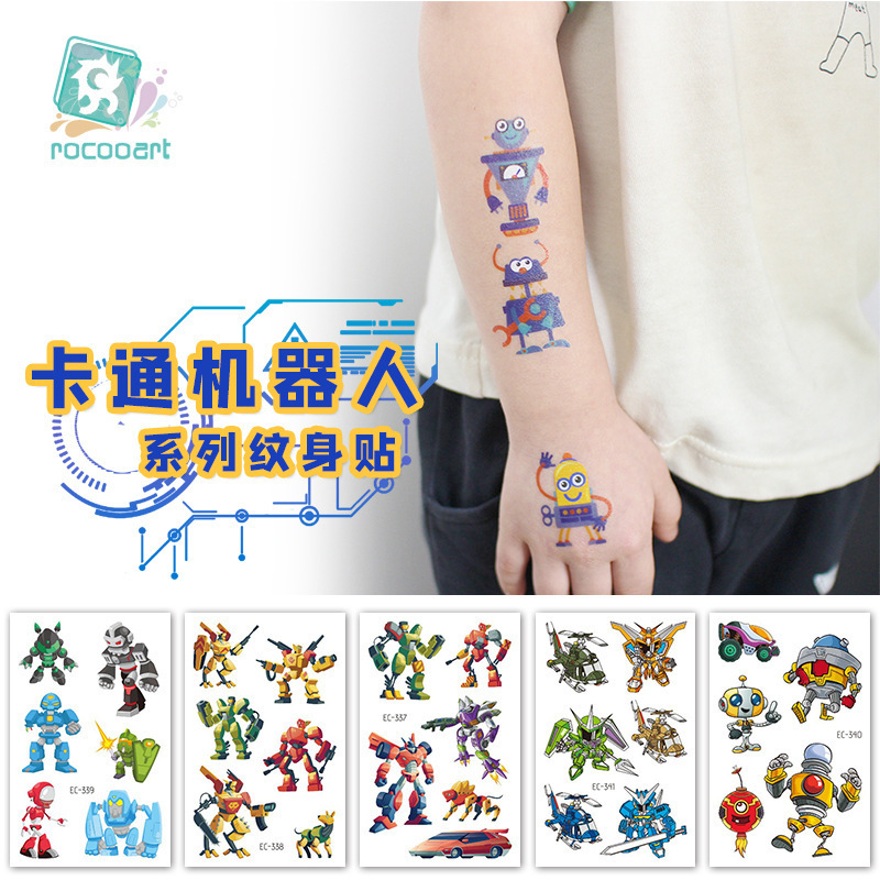 Cross-border Source Waterproof Children's Tattoo Sticker Cartoon Robot Tattoo Sticker Boy's Arm Sticker Temporary Tattoo Cross-border Source Waterproof Children's Tattoo Sticker Cartoon Robot Tattoo Sticker Boy's Arm Sticker Temporary Tattoo