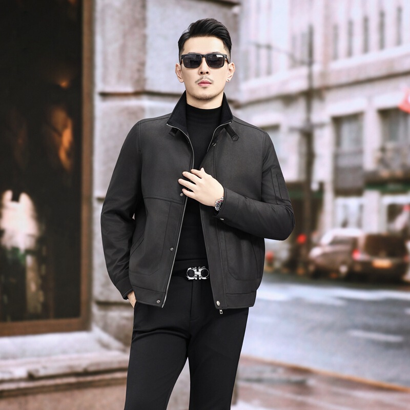 Men's Stand Collar down Jacket 2025 Winter New Men's Clothing for Young and Middle-Aged Business Casual Casual Plaid Warm Jacket