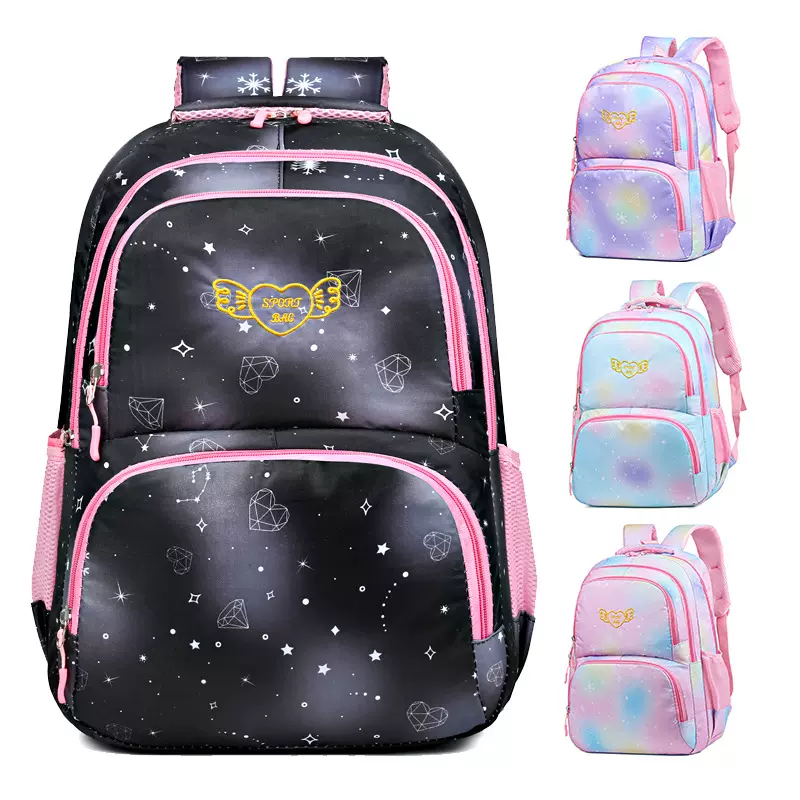 跨境星空渐变潮流双肩包时尚软萌文艺背包大容量牛津布学生书包