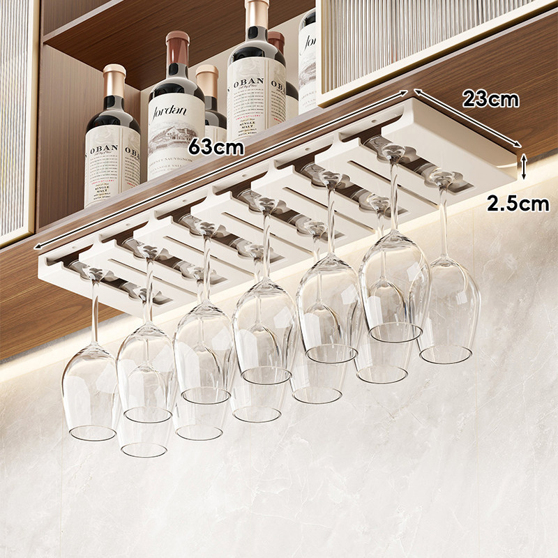 Soporte Colgante para Copas de Vino de Acero al Carbono, Organizador para Bar y Gabinete de Vino