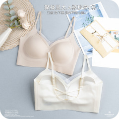 美背内衣女士小胸聚拢显大夏薄冰丝文胸提拉收副乳防下垂无痕胸罩