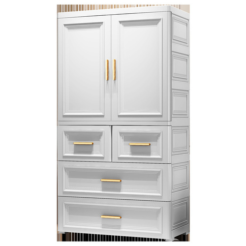 Extra-large children's wardrobe European style dormitory storage cabinet assembly open door organization cabinet plastic assembly simple storage cabinet
