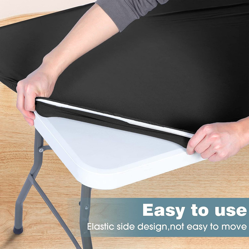 Cross-Border Elastic Table Cover Desktop Protective Cover Outdoor Party Camping Tablecloth Scene Cloth Non-Slip Removable Washable Cover