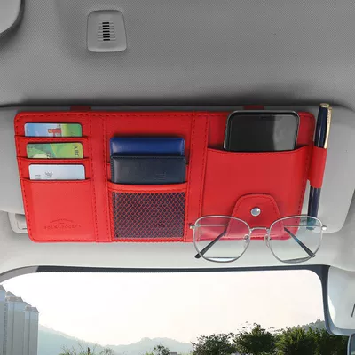 Multimediya və saxlama aksesuarları, Bag, Multi-Functional Car Interior Glasses - red-no-zipper