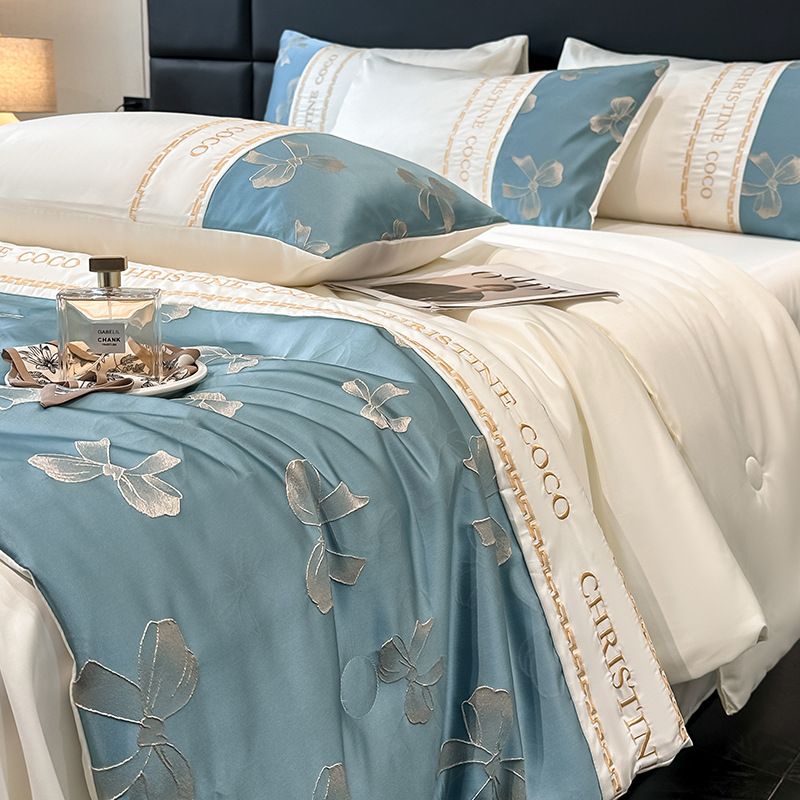 봄 컬렉션-나비매듭-크레센트 화이트-블루