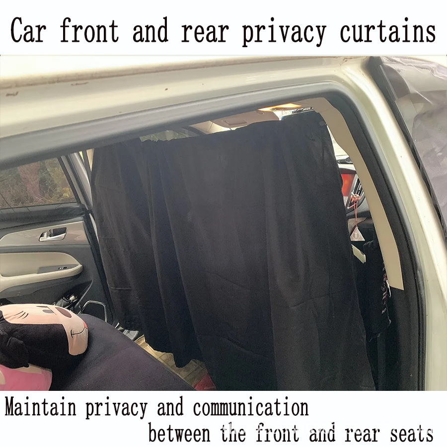 Cross-Border Car Front and Rear Partition Privacy Curtains, In-Car Baby Car Drawstring Curtains, Car Sunshade Curtains