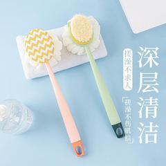 両面のボディソープの神器のバスブラシの長い柄の柔らかい毛のバスブラシは取り外し可能です。