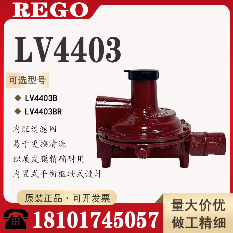 REGO燃气调节阀LV404B4美国力高LV404B9减压阀LV404b23/LV404b29