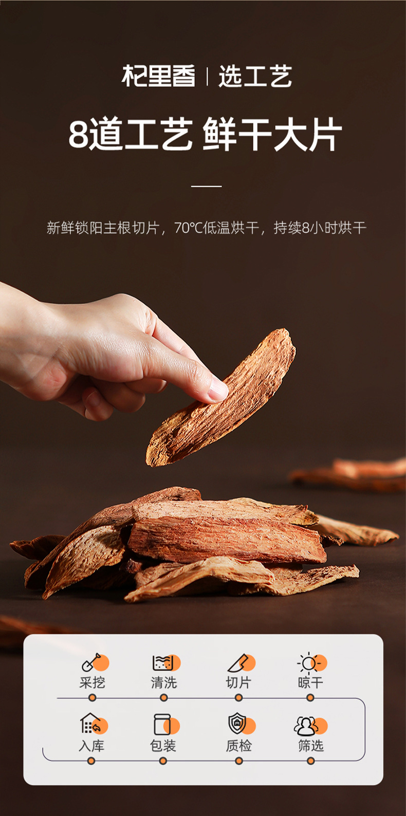 Dried Cynomorium Songaricum Slices Suo Yang 250g Alxa Origin Sun Dried Herbal Decoction Pieces quality and texture