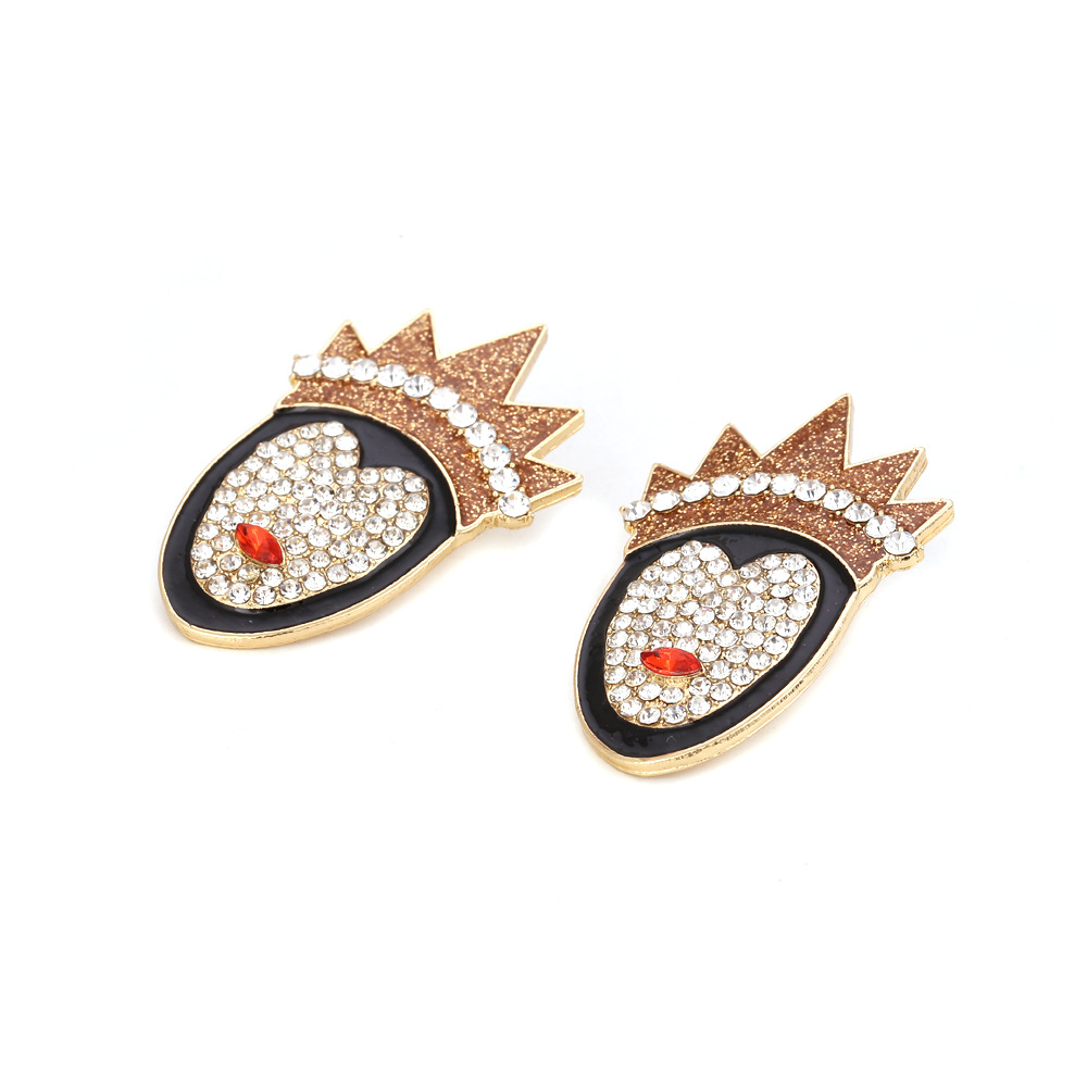 1 Pair Fashion Cartoon Character Alloy Inlay Artificial Diamond Womenu0027S Ear Studs