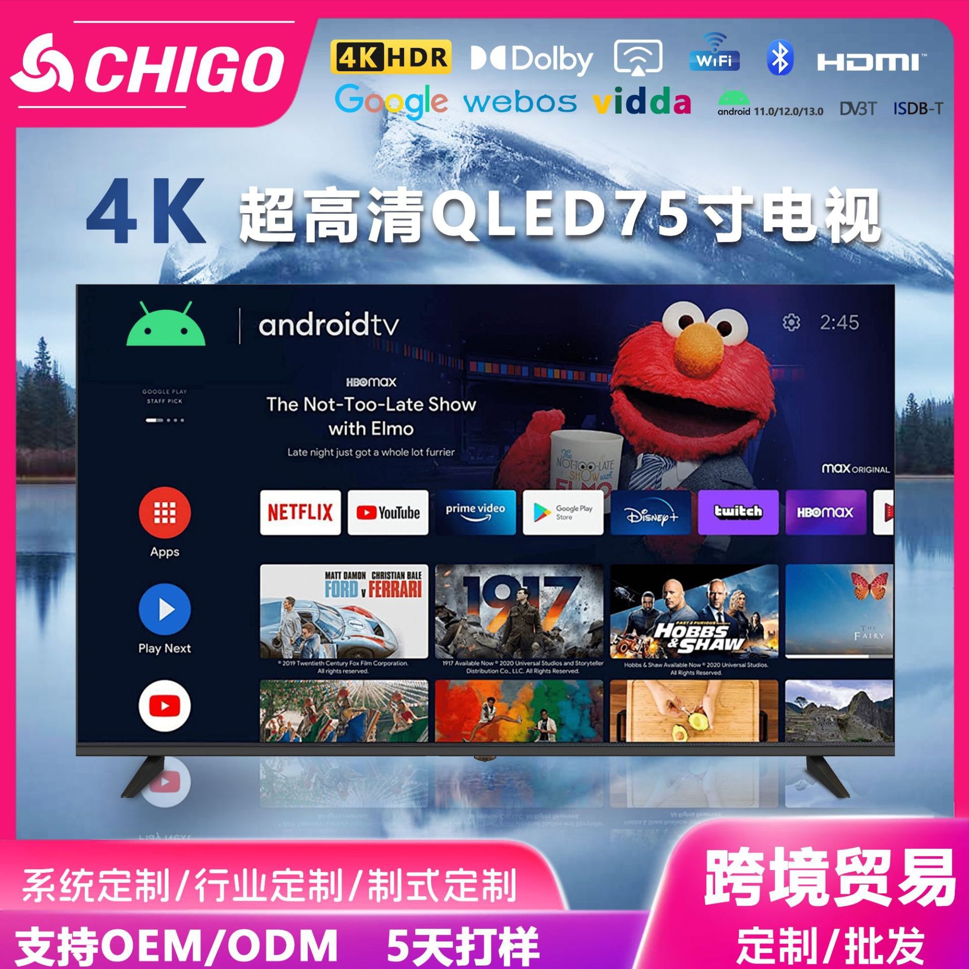 Manufacturer Tv 85-Inch 75-Inch 65-Inch 98-Inch 4K Ultra-Clear Voice Large-Screen Explosion-Proof Smart Network Lcd Tv