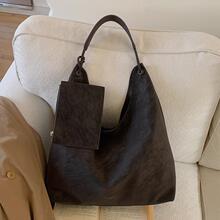 休闲复古简约托特包时尚新款潮流大容量包包2025懂近视单肩包