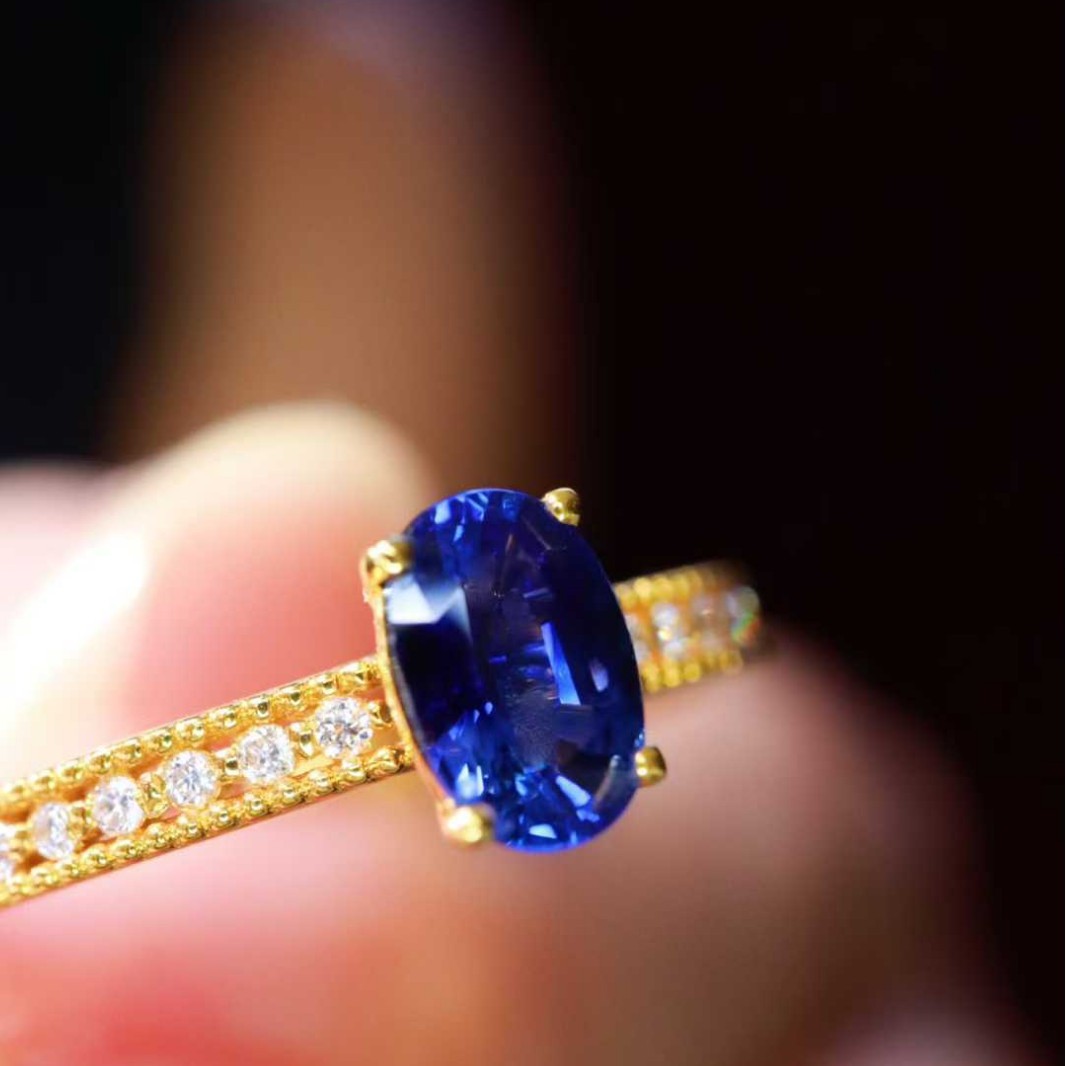 蓝宝石 戒指 sapphire 节日礼品 纪念日珠宝首饰 珠宝厂