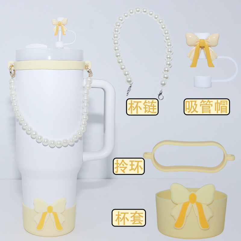 スタンレーカップ ピンク アクセサリーセット 40オンス コンビネーションパック シリコンカップカバー ハンドルリング ラブストローキャップ カップチェーン|undefined