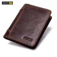 メンズ财布クロスボーダー新品ビジネスファッション本革マッドレザー财布マルチカードホルダーレトロ财布wallet