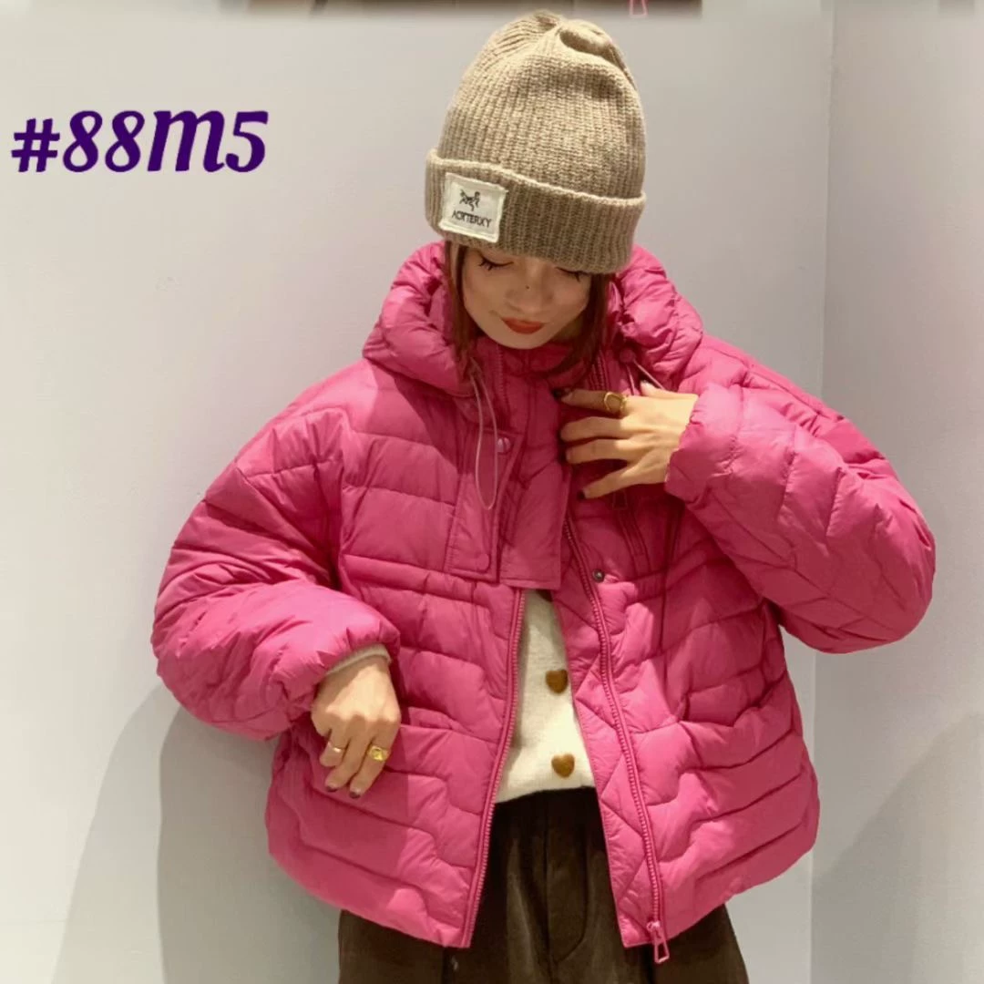 2024 новый повседневный мода с капюшоном свободная теплая 90 белая утка пуховик куртка для женщин