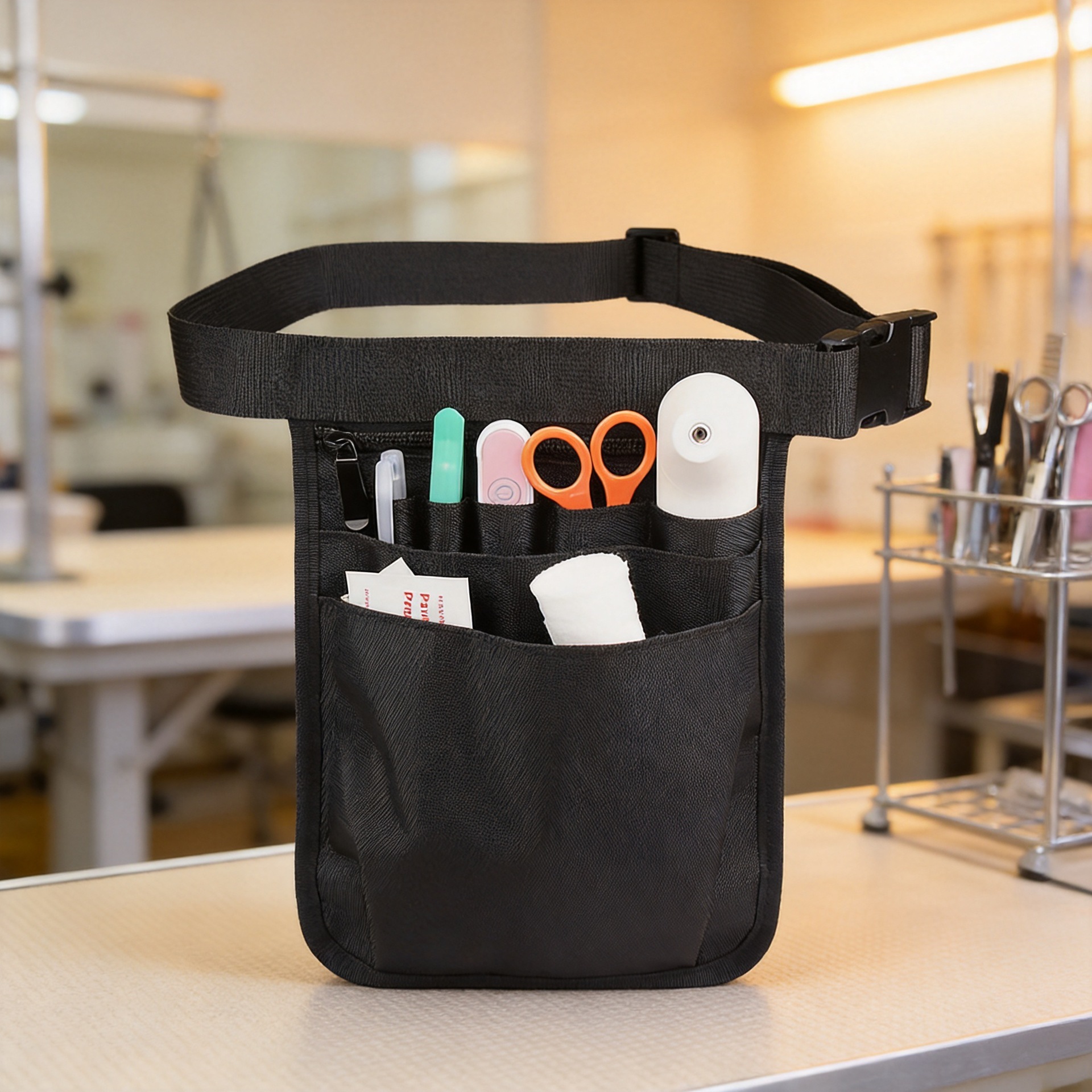 Bolso de cintura multicolor, bolso cruzado multifuncional de tela Oxford, bolso médico portátil para clases, bolso para bolígrafos, kit de aseo para mascotas y kit médico image 3