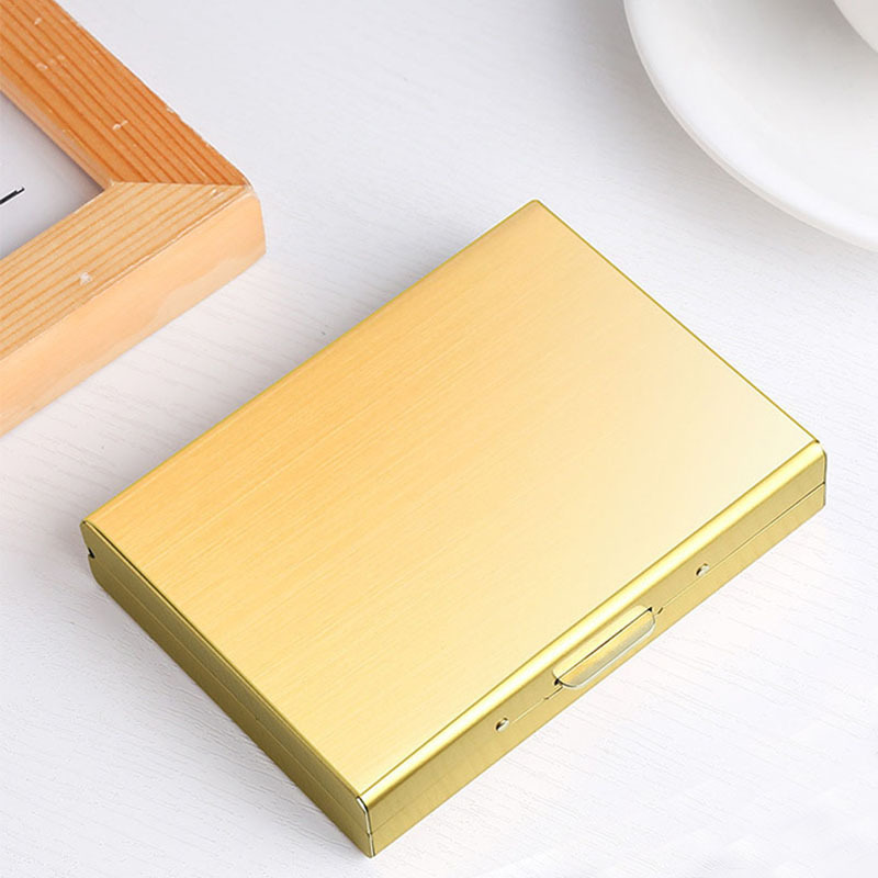 Source manufacturers 10 card package metal credit card holder bank card box stainless steel business card case wallet certificate wholesale