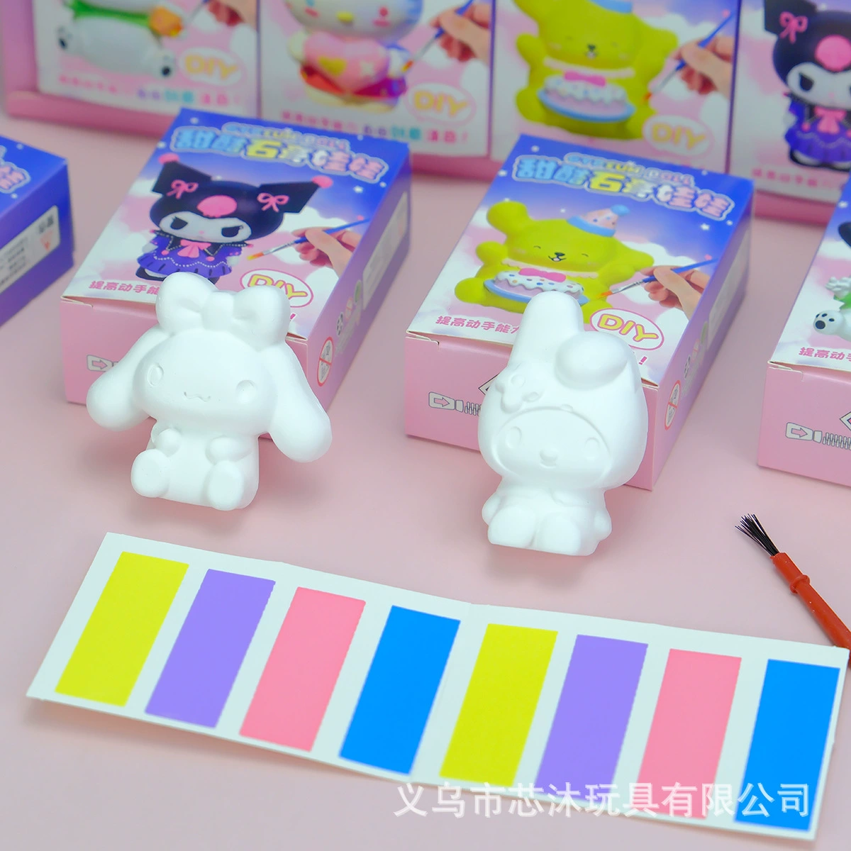 Sanrio, small doll, painted coloring book, DIY