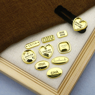 French retro letters gold love alloy metal DIY headdress hair clip hair ring accessories accessories material wholesale